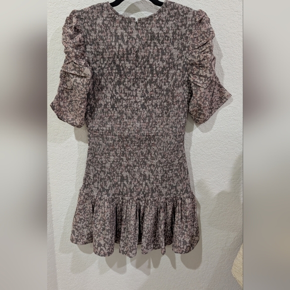 NWOT French Connection Erika Smocked Dropped Waist Mini Dress - Picture 7 of 10